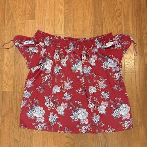 Pink Rose Womens Chaffon top‎ Size Large NEW